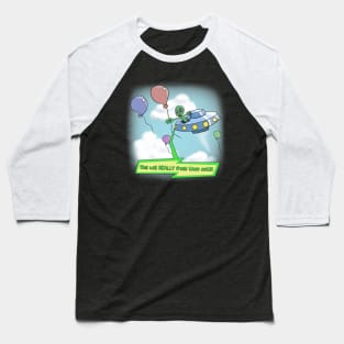 Alien Spy Balloons UFO - Funny Black Baseball T-Shirt